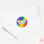"Guncle - est. date" nieuwigheid Ronde Sticker (Envelop)