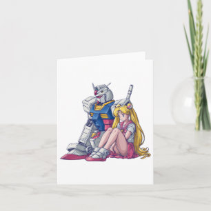 Gundam en Moon een magische kruising Kaart