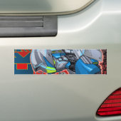 Gundam geïnspireerd bumpersticker (Op auto)