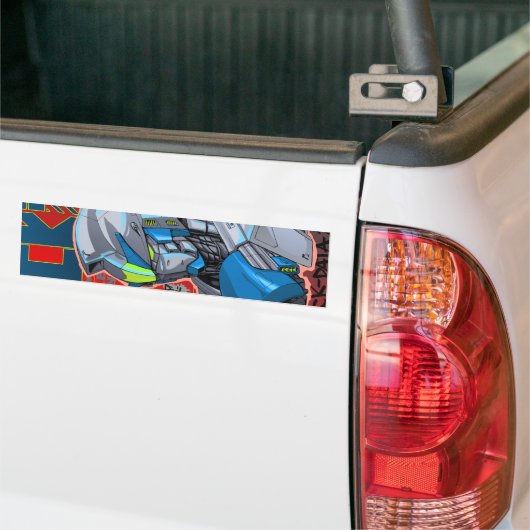 Gundam geïnspireerd bumpersticker (Op Truck)