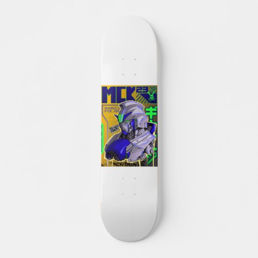 Gundam geïnspireerde skateboard deck (Voorkant)