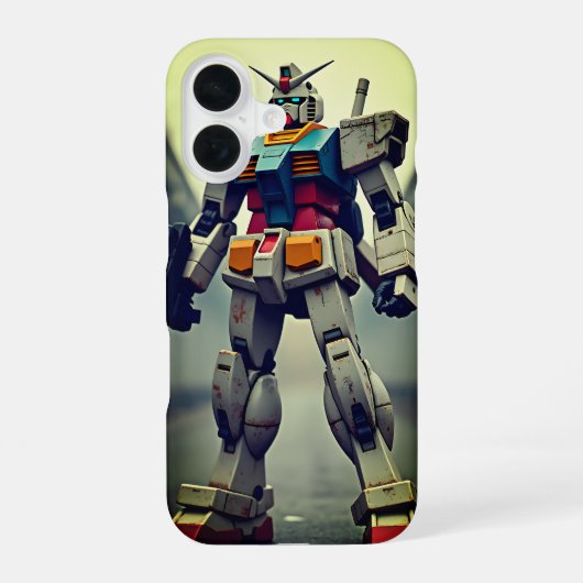 Gundam-robot hoes voor mobiele telefoon in vintage iPhone 16 hoesje (Achterkant)