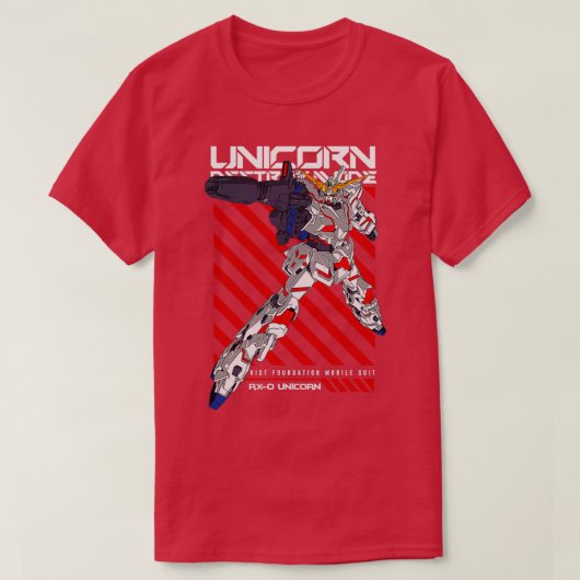 Gundam RX0 Unicorn Destroy Mode T-shirt (Design voorkant)