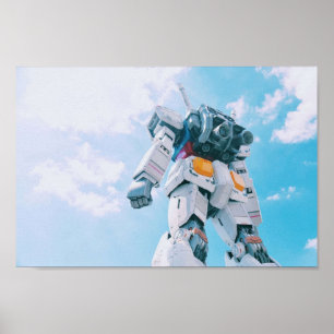 Gundam RX 78 mobiel zijpantservormig ontwerp Poster
