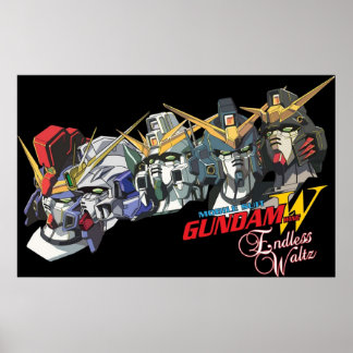 Gundam Wing Enless Waltz Alle vijf Poster