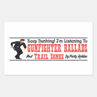Gunfighter Ballads en Trail Songs Rechthoekige Sticker