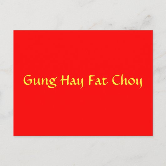 Gung Hay Fat Choy Briefkaart (Voorkant)