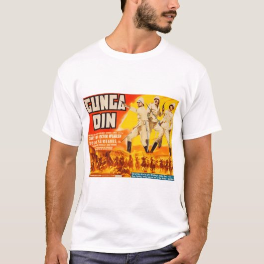 Gunga Din T-Shirt Gunga Din Movie Poster (Voorkant)