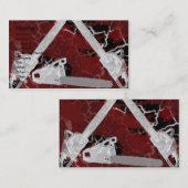 GUNGE CHAINSAWS EN BLOED! VISITEKAARTJE (Voorkant / Achterkant)