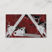 GUNGE CHAINSAWS EN BLOED! VISITEKAARTJE (Achterkant)