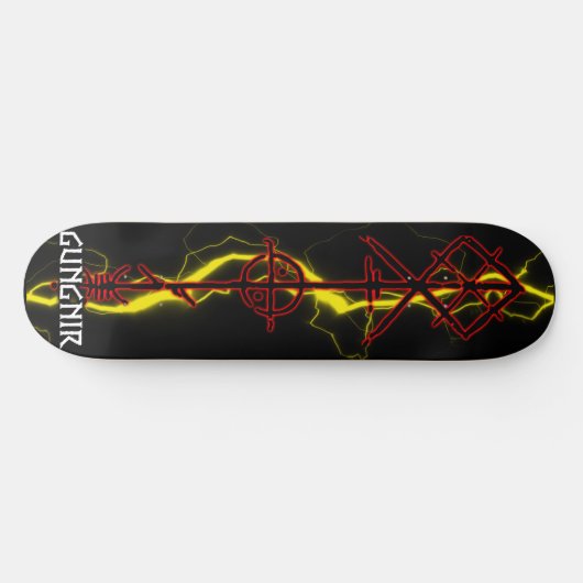 Gungnir Odin Spear Red Persoonlijk Skateboard (Horizontaal)