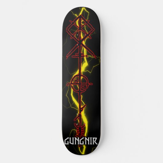 Gungnir Odin Spear Red Persoonlijk Skateboard (Voorkant)