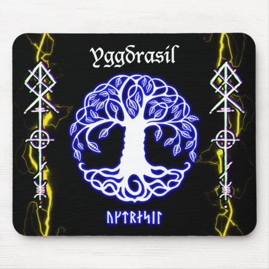 Gungnir Odin Spear thunder / Iggdrasil Muismat (Voorkant)