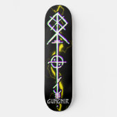 Gungnir Odin Spear White Persoonlijk Skateboard (Voorkant)