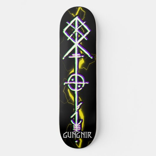 Gungnir Odin Spear White Persoonlijk Skateboard (Voorkant)