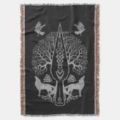 Gungnir - Spear of Odin and Tree of life Deken (Voorkant Verticaal)