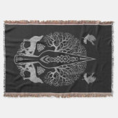 Gungnir - Spear of Odin and Tree of life Deken (Voorkant)