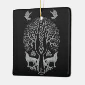 Gungnir - Spear of Odin and Tree of life - Keramisch Ornament (Links)