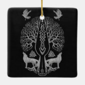Gungnir - Spear of Odin and Tree of life - Keramisch Ornament (Achterkant)