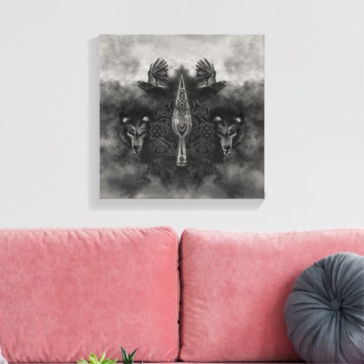 Gungnir - Spear of Odin Canvas Afdruk (Insitu (Woonkamer))