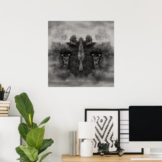 Gungnir - Spear of Odin Poster (Thuiskantoor)