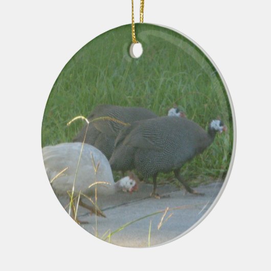 Guniea Fowl-Ornament Keramisch Ornament (Links)