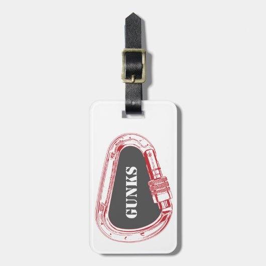 Gunks climate carabiner bagagelabel (Voorkant verticaal)