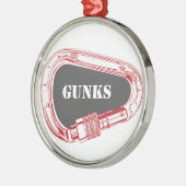 Gunks climate carabiner metalen ornament (Links)
