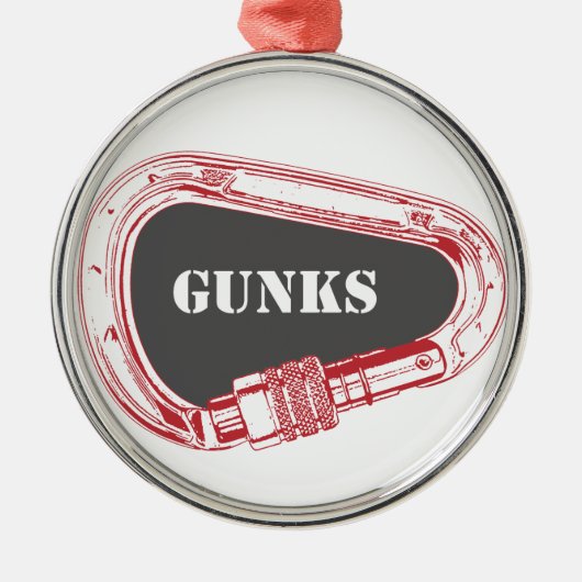 Gunks climate carabiner metalen ornament (Voorkant)