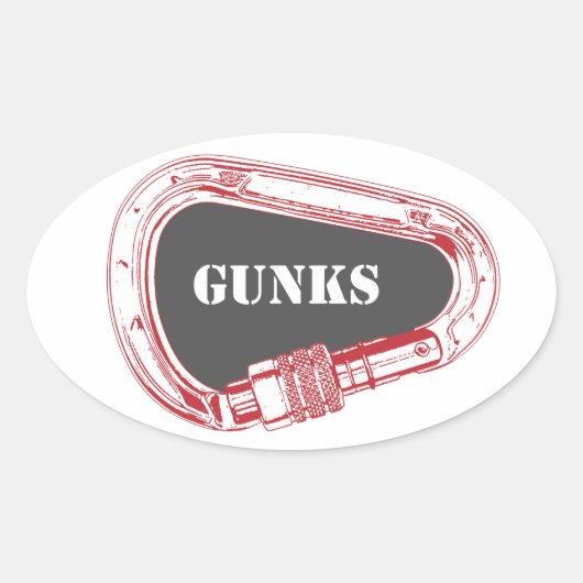 Gunks climate carabiner ovale sticker (Voorkant)