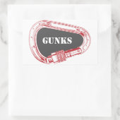 Gunks climate carabiner rechthoekige sticker (Tas)