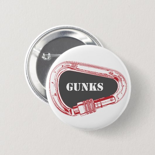 Gunks climate carabiner ronde button 5,7 cm (Voorkant /achterkant)