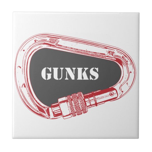 Gunks climate carabiner tegeltje (Voorkant)
