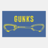 Gunks climate quickdraw rechthoekige sticker (Voorkant)
