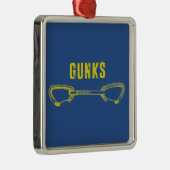 Gunks Klimmen Quickdraw Metalen Ornament (Rechts)