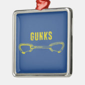 Gunks Klimmen Quickdraw Metalen Ornament (Links)
