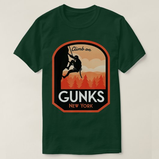 Gunks New York Rock Climate T-shirt (Design voorkant)