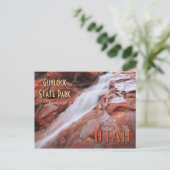 Gunlock State Park Utah Waterfall Briefkaart (Staand voorkant)