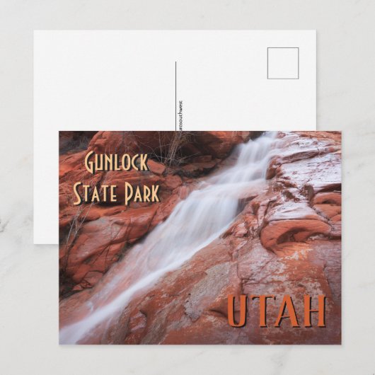 Gunlock State Park Utah Waterfall Briefkaart (Voorkant / Achterkant)