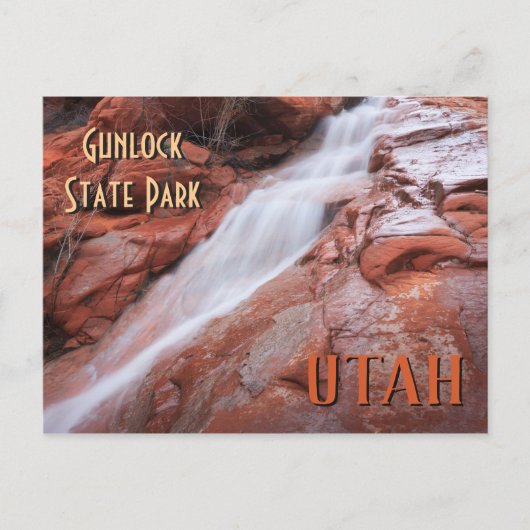 Gunlock State Park Utah Waterfall Briefkaart (Voorkant)