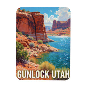 Gunlock Utah woestijnreservoir ontsnapping Magneet