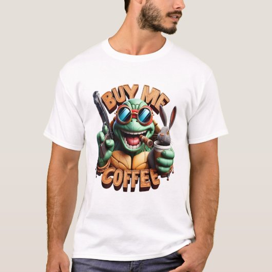 Gunmans Morning Brew Koop een koffie voor me T-shirt (Voorkant)