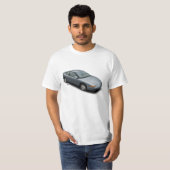 Gunmetal 1991 Saturn SC2 op White T-Shirt (Voorkant volledig)