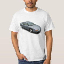 Gunmetal 1991 Saturn SC2 op White T-Shirt
