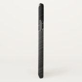 Gunmetal Grey Textured Design Persoonlijke naam Case-Mate iPhone Case (Achterkant/rechts)