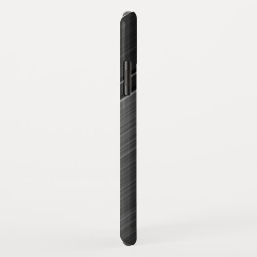 Gunmetal Grey Textured Design Persoonlijke naam Case-Mate iPhone Case (Achterkant/rechts)