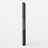 Gunmetal Grey Textured Design Persoonlijke naam Case-Mate iPhone Case (Achterkant/links)