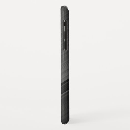 Gunmetal Grey Textured Design Persoonlijke naam Case-Mate iPhone Case (Achterkant/links)