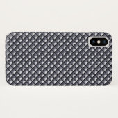Gunmetal grijs, metallisch, gebogen raster Case-Mate iPhone case (Achterkant (horizontaal))