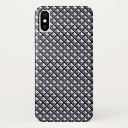 Gunmetal grijs, metallisch, gebogen raster Case-Mate iPhone case (Achterkant)